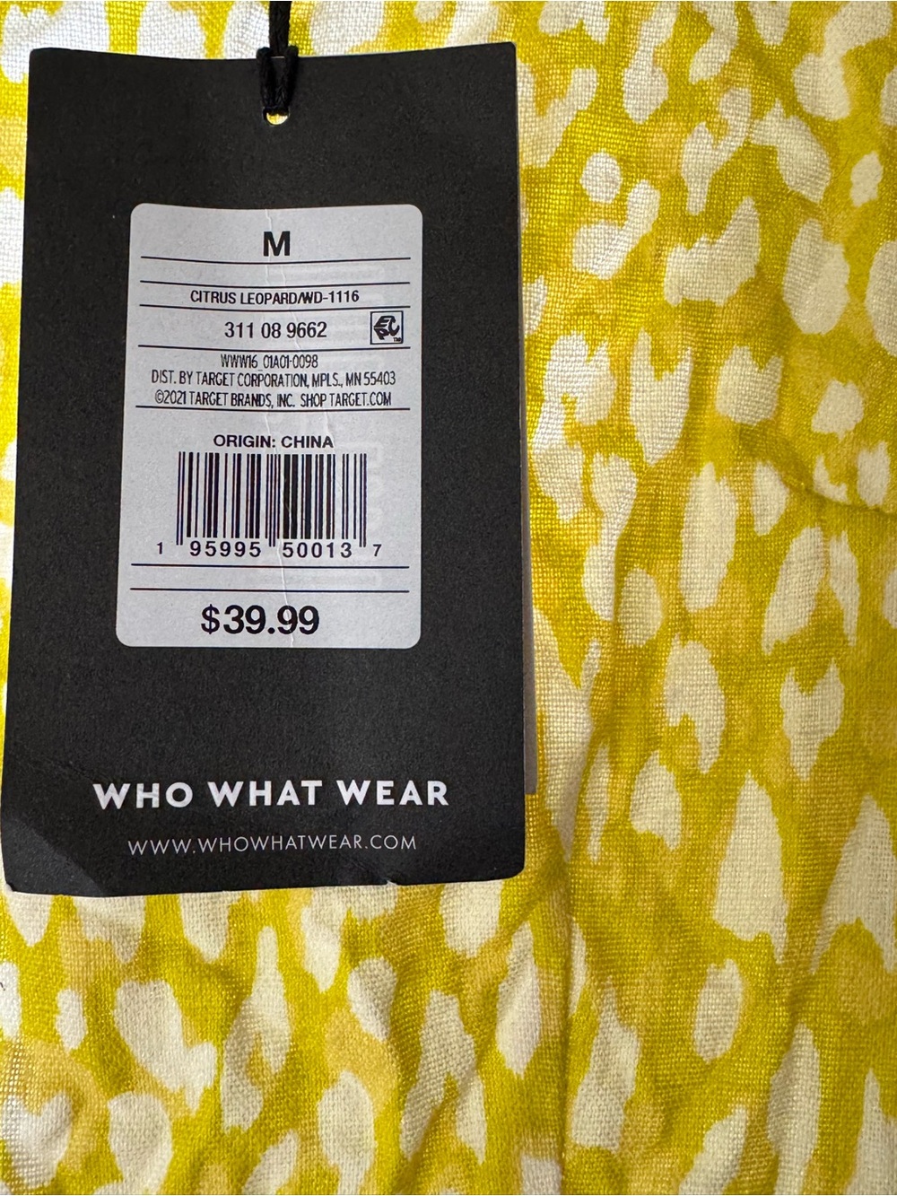 Who What Wear Yellow and White Printed Short-Sleeve Maxi Dress - Picture 6 of 9